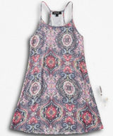 Cotton‎ On Womens Paisley Medallion Racerback Mini Dress Pink Blue XS Photo 0
