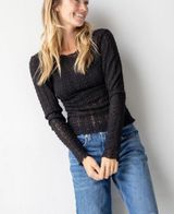 Natural Life Black Lace Layering Top Women Medium Photo 0