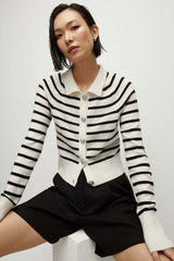 Veronica Beard Cheshire Cashmere Striped Cardigan Size S Photo 0
