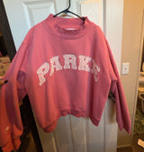 L/XL PARKE breast cancer awareness mock neck Photo 0