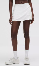 Lululemon Pace Rival Mid-Rise Skirt Long Size 4 white Photo 0