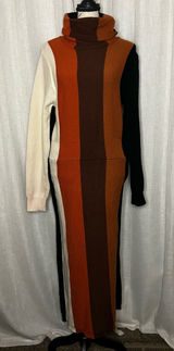 Shein Women's L Colorblock Turtleneck Knit Maxi Dress Photo 0