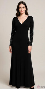 Vintage CHAUS Dress Faux Pearls Gemstones evening semi formal elegant Photo 0