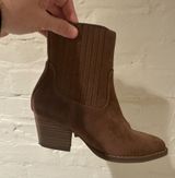 Rockport Brown Heeled Boots with Western Style and Chunky Heel Photo 0