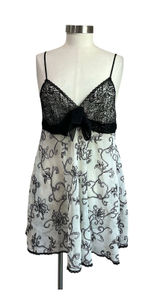 Victoria's Secret Vintage Gold Lace Babydoll Floral‎ Mini Sheer Slip Dress Sz M Photo 0