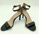 Naturalizer Black Leather Upper Kinsley Heeled Sandals Size 10 Photo 0
