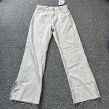 NWT Zara 90s Full Length Pants in Dusty Cream Photo 0