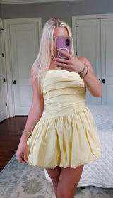 Yellow Mini Dress Photo 0