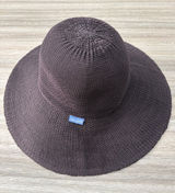 Wallaroo Hat Company Woven Chocolate Brown Victoria Diva Sun Hat Women Photo 0