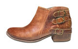 Matisse Kate Womens Brown Leather Buckle Strap Western Heel Ankle Boots Size 8M Photo 0