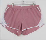 Under Armour HeatGear Fly By Running Shorts Pink White Mesh Womens XL Loose Fit Photo 0