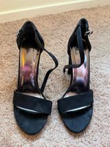 Suede Black Heels Size 7 Photo 0