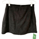 Halara High Waisted 2-in-1 A Line Mini Corduroy Skirt Black Size Medium NEW Photo 0