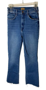 Mother The Hustler Ankle Fray Layover wide leg jeans women's size 26 Photo 0