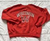 H&M‎ Sweater Womens Medium Red Wisconsin Football Embroidered Crew Neck Photo 0