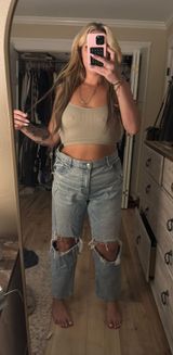 American Eagle High-Rise Ankle Straight Jeans Photo 0