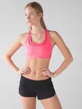 Lululemon Run Stuff Your Bra III Flash Light Neon Pink Athletic Sports Bra 4 Photo 0