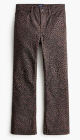 J.Crew Factory | NWOT Leopard Mid-Rise Flare Crop Jeans | Sz 26 Photo 0