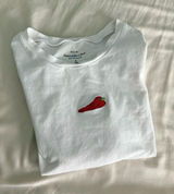 Abercrombie chili pepper baby tee white medium Photo 0