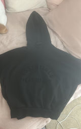 Fear of God Essentials Nylon Fleece Hoodie 'Jet Black/Jet Black' Photo 0