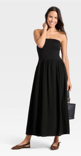 🌺Nwt A New Day Black Strapless Maxi Dress Size Medium🌺 Photo 0