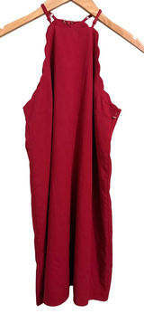 Lulus Red Scalloped Neck Halter Mini Dress Women's Size S‎ Cocktail Party Photo 0