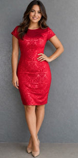 Windsor Women’s Red Short Sleeve Sexy Mini Party Dress size XS 1/2 Photo 0