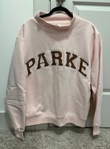 Parke Mocha + Rose Fall Cozies Varsity Mockneck. Photo 0