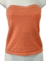 Free People Intimately Seamless Honey Coral Orange Textured Tube Top size M / L Photo 0