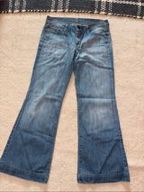 7 For All Mankind Classic Women's Blue Flared Jeans Photo 0