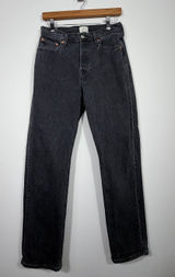 Levi’s 501 Curve Black Straight Leg Button Fly Jeans W29 L32 Faded Wash Photo 0