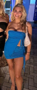 Blue two piece skirt set Size XS Photo 0