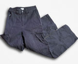 Billabong Gray Cargo Pants Wide Leg Utility Trousers‎ Womens Size 24 Charcoal Photo 0