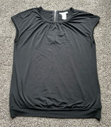 Worthington Stretch women's short sleeve black blouse size medium Photo 0