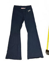 Vintage Y2K Juicy Couture Navy Low Rise Flare Pants Small Rhinestone Logo Photo 0