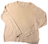J crew 100% cotton crew neck cream‎ sweater size L Photo 0