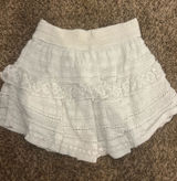 White Aerie Ruffle Mini Skirt Photo 0