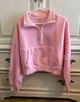 Abercrombie & fitch quarter zip sweatshirt pink Photo 0