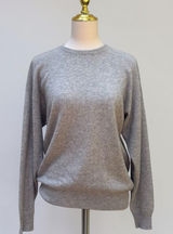 VTG Charter Club Cashmere Sweater M Gray Crew Neck Relaxed Soft Quiet Luxury Photo 0