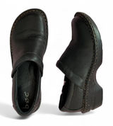 BOC Black Leather Comfort Clogs Mule Shoes Casual‎ Everyday Slip On Photo 0
