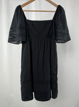 NWT Abercrombie & Fitch‎ Cotton Square Neck Short Sleeve Dress in Black Medium Photo 0