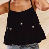 SO ME Holiday Velvet Ribbon Rhinestone Christmas‎ Top Photo 0