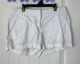 J. Crew women’s solid white cotton chino broken in khaki shorts summer size 6 Photo 0