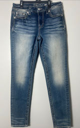 Miss Me Jeans Women's Size 30 Hailey Skinny Jeans Embellished Embroidered Bling Photo 0