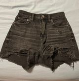 American Eagle Black Jean Shorts High-Rise Photo 0