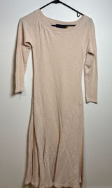 Polo Ralph Lauren Women's Thermal Waffle Knit Long Sleeve Maxi Dress Pink XS Photo 0