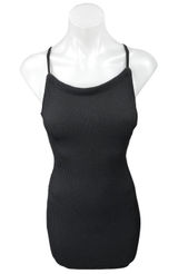 Urban Outfitters Black Sleeveless Rib Knitted Cami Camisole Mini Tank Dress XS Photo 0