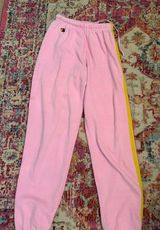Aviator Nation Sweatpants 5 Stripe Pink Neon Photo 0