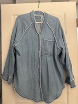 Aerie Button Down Top Gauzy Photo 0