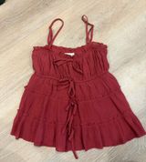 Cute ruffle top Red Size XS Photo 0